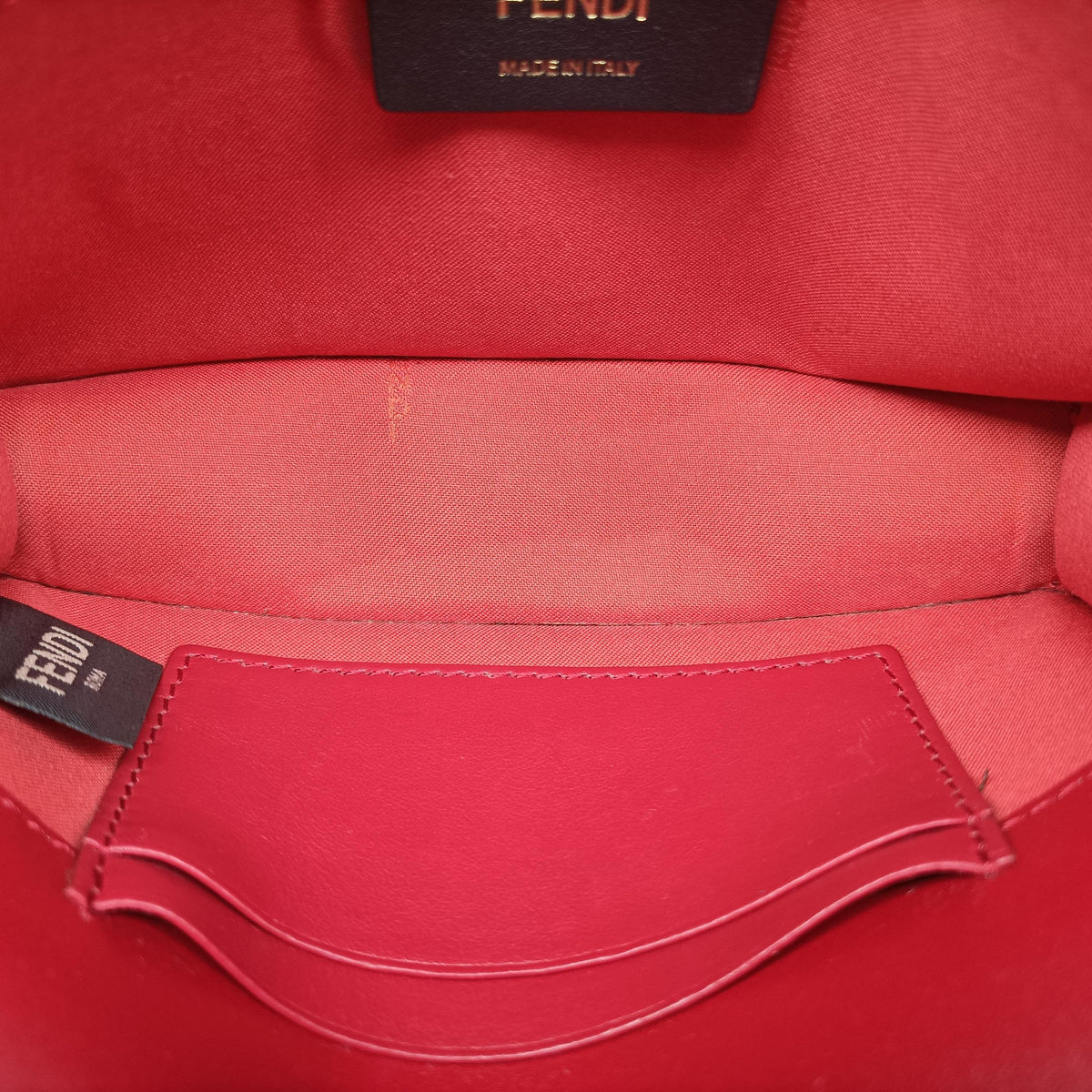 Pre-owned Fendi F is Red Leather 8BM005 shoulderbag | stylenewstar
