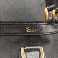 Pre-owned Gucci Abbey Black Canvas × Leather 130733 handbag | stylenewstar