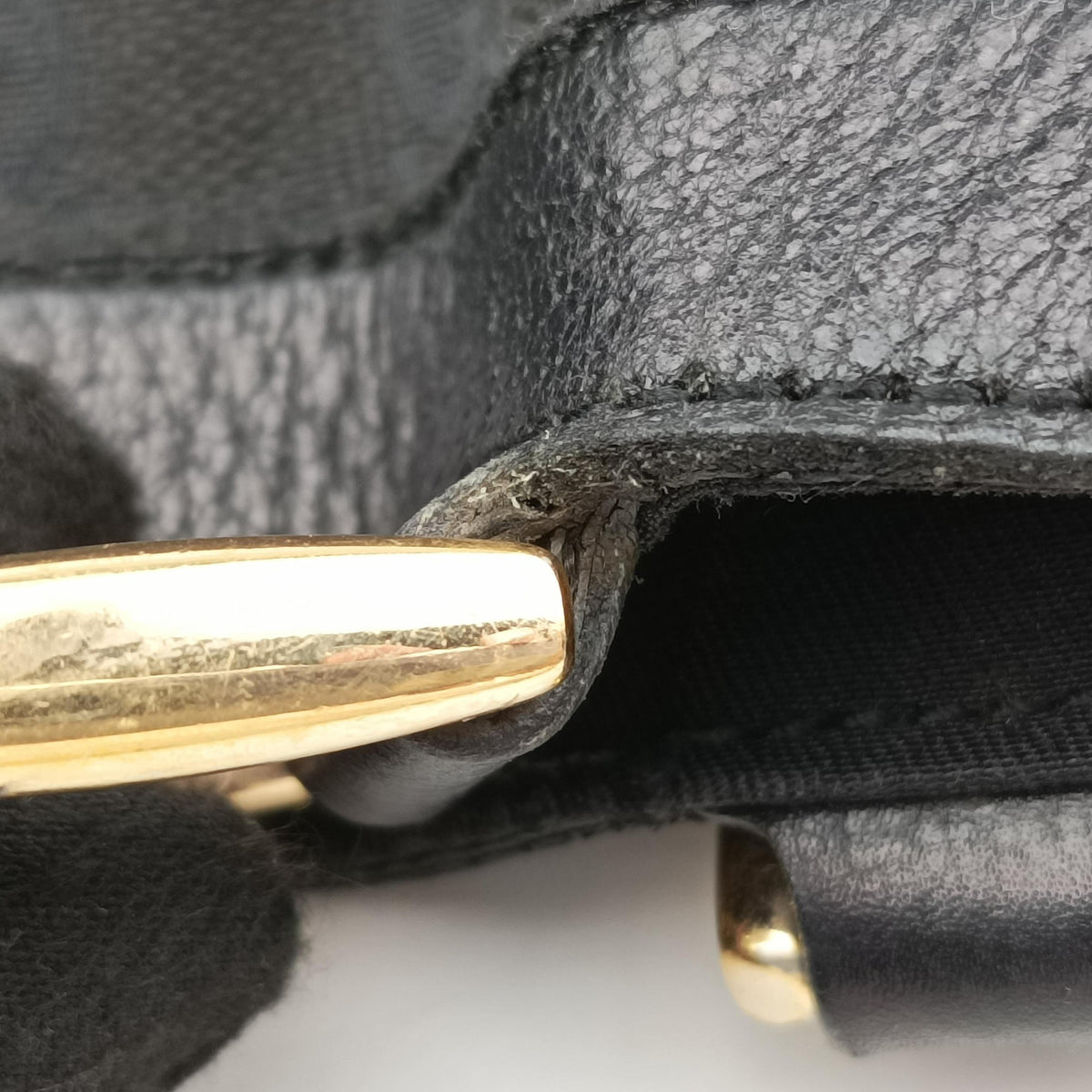 Pre-owned Gucci Abbey Black Canvas × Leather 130733 handbag | stylenewstar
