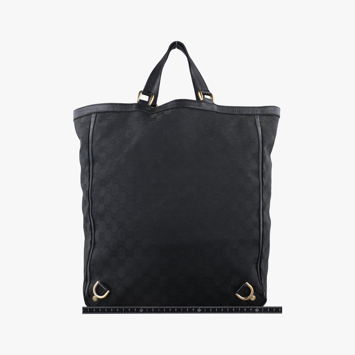 Pre-owned Gucci Abbey Black Canvas × Leather 130733 handbag | stylenewstar