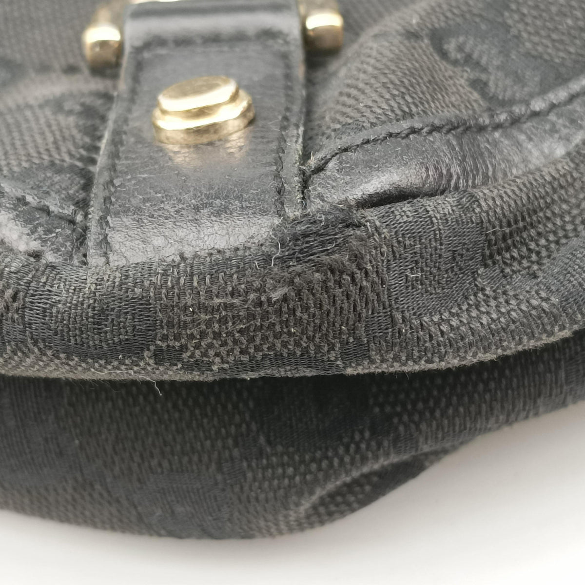 Pre-owned Gucci Abbey Black Canvas × Leather 130733 handbag | stylenewstar