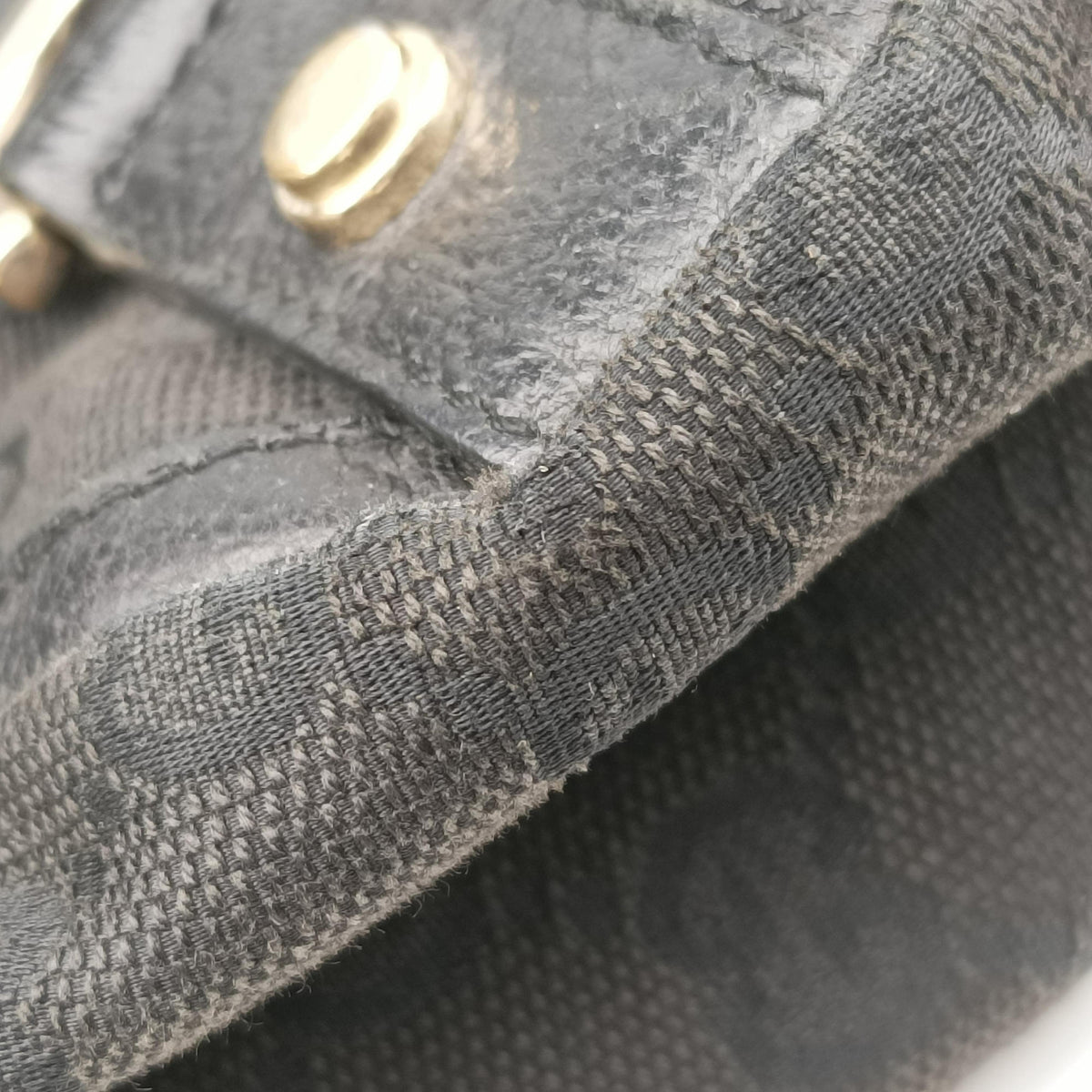 Pre-owned Gucci Abbey Black Canvas × Leather 130733 handbag | stylenewstar