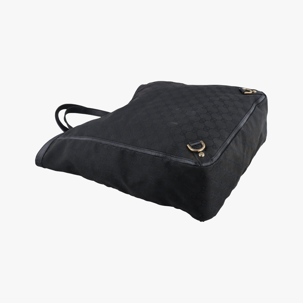 Pre-owned Gucci Abbey Black Canvas × Leather 130733 handbag | stylenewstar
