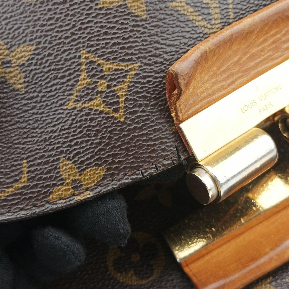 OLYMPE Brown×CAMEL Monogram Canvas×calf leather M40580 SP0182オランプ モノグラム/ブラウン×キャメル モノグラムキャンバス×カーフレザー M40580 SP0182