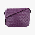 Pre-owned Bottega Veneta Intrecciato Purple lambskin  shoulderbag | stylenewstar