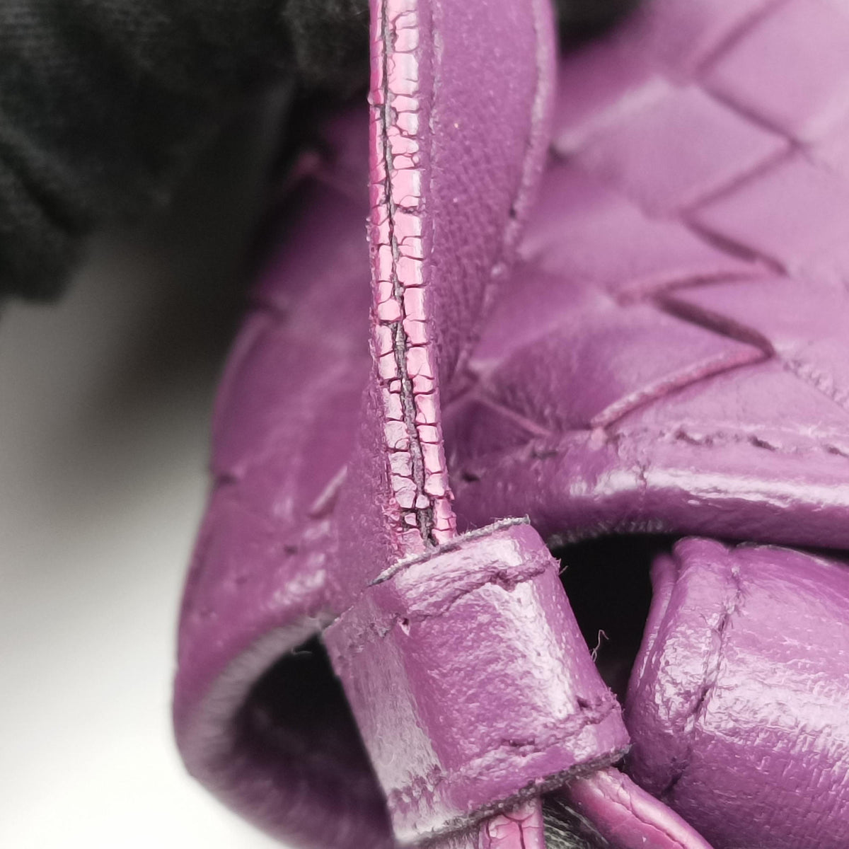Pre-owned Bottega Veneta Intrecciato Purple lambskin  shoulderbag | stylenewstar