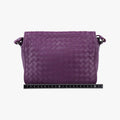 Pre-owned Bottega Veneta Intrecciato Purple lambskin  shoulderbag | stylenewstar