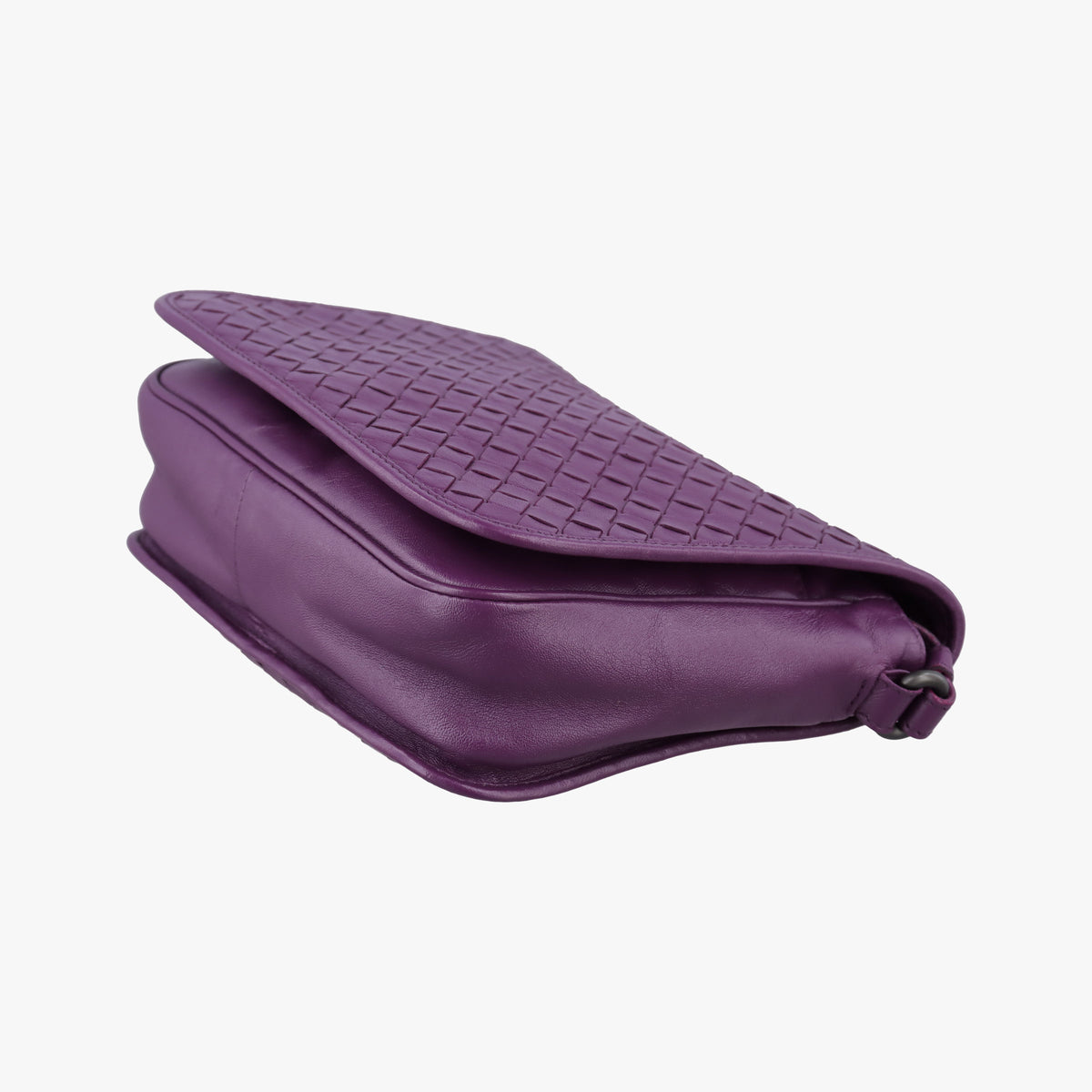 Pre-owned Bottega Veneta Intrecciato Purple lambskin  shoulderbag | stylenewstar