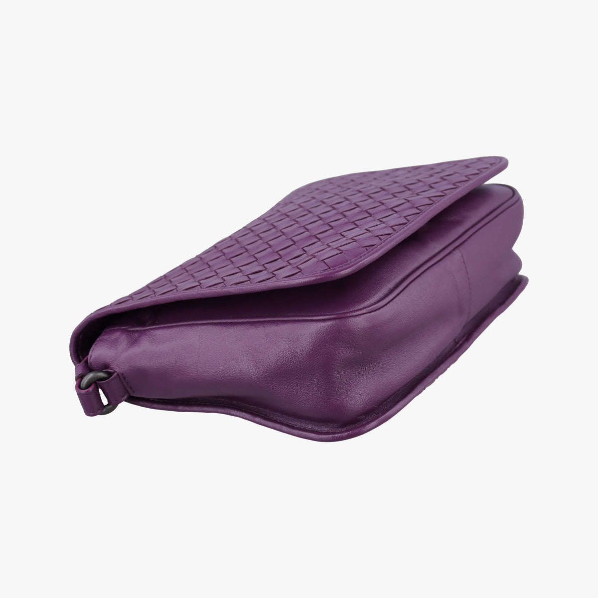 Pre-owned Bottega Veneta Intrecciato Purple lambskin  shoulderbag | stylenewstar