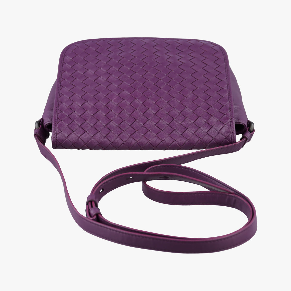 Pre-owned Bottega Veneta Intrecciato Purple lambskin  shoulderbag | stylenewstar
