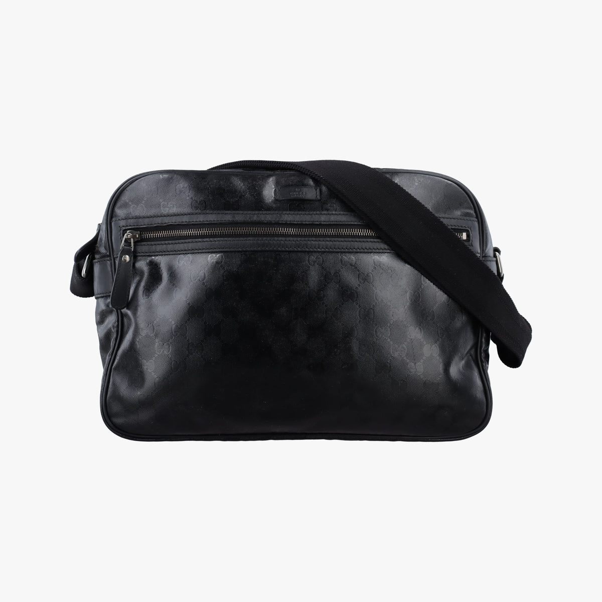 GG Imprime Messenger Black PVC coated canvas 211107 F6716936GGインプリメ メッセンジャー ブラック PVCコーティングキャンバス 211107 F6716936