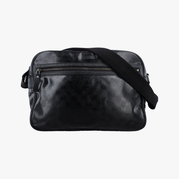 GG Imprime Messenger Black PVC coated canvas 211107 F6716936GGインプリメ メッセンジャー ブラック PVCコーティングキャンバス 211107 F6716936