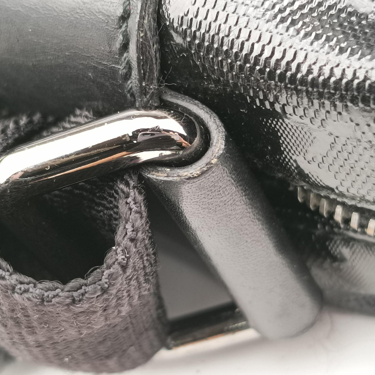 GG Imprime Messenger Black PVC coated canvas 211107 F6716936GGインプリメ メッセンジャー ブラック PVCコーティングキャンバス 211107 F6716936