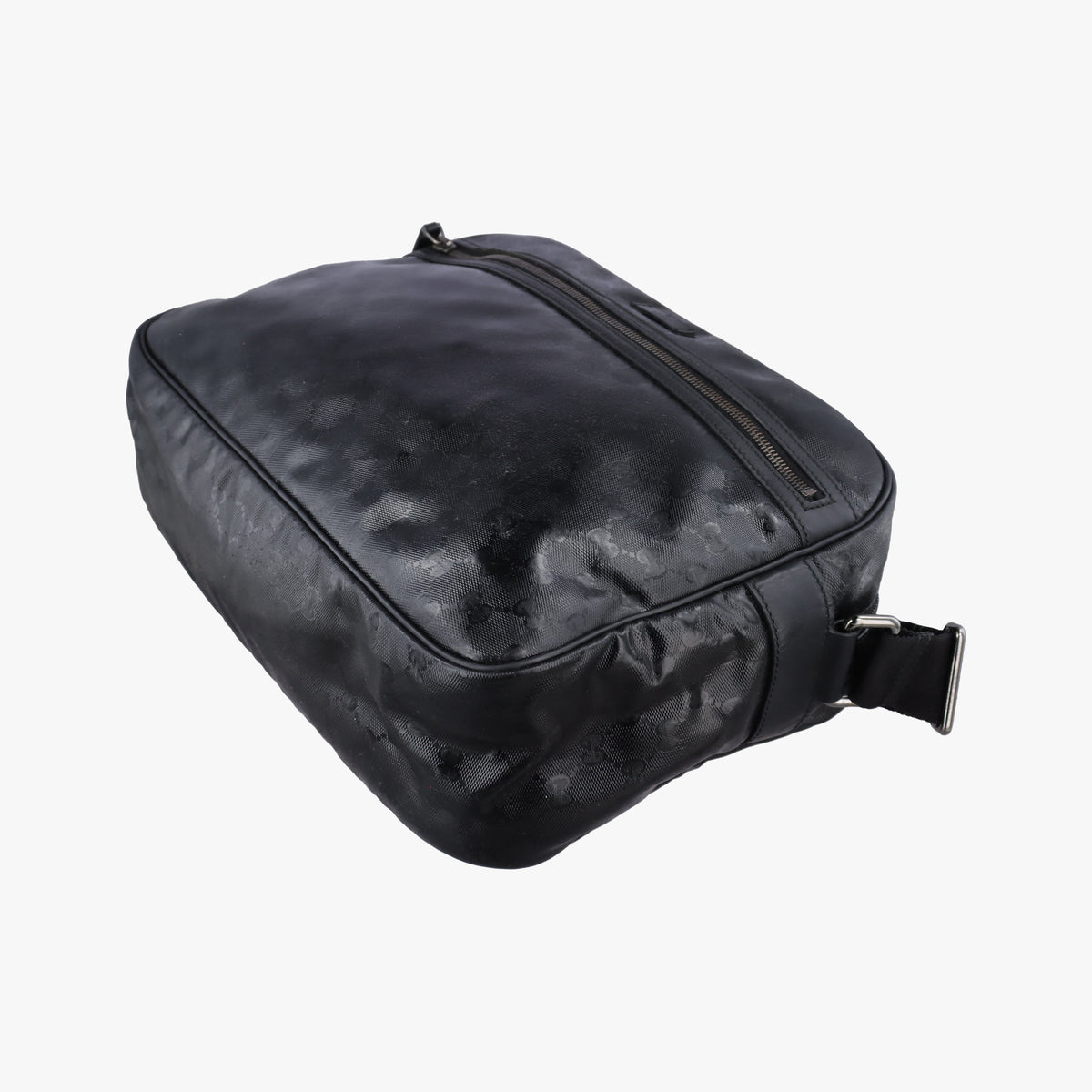 GG Imprime Messenger Black PVC coated canvas 211107 F6716936GGインプリメ メッセンジャー ブラック PVCコーティングキャンバス 211107 F6716936