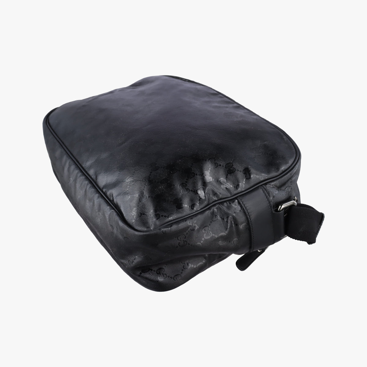 GG Imprime Messenger Black PVC coated canvas 211107 F6716936GGインプリメ メッセンジャー ブラック PVCコーティングキャンバス 211107 F6716936