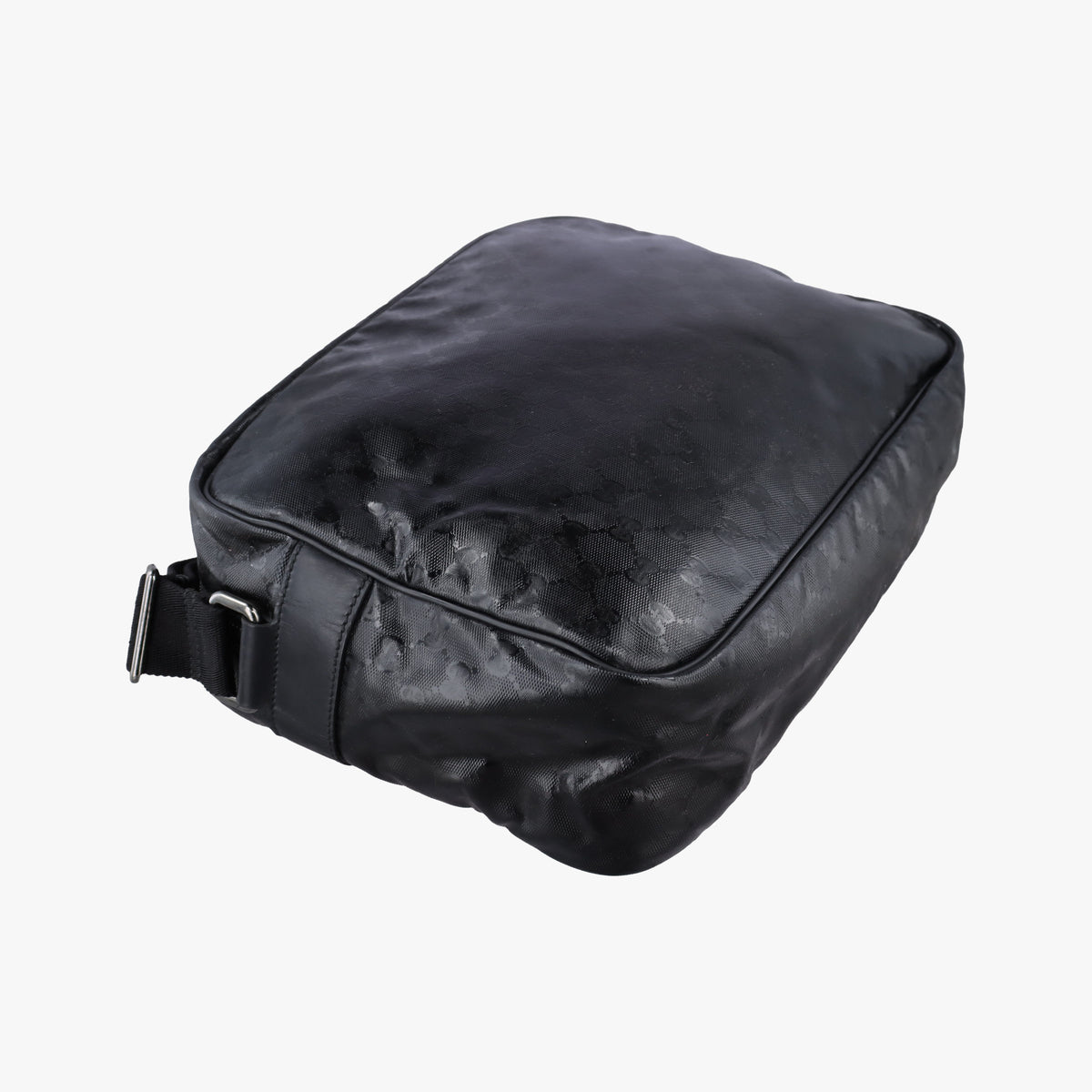 GG Imprime Messenger Black PVC coated canvas 211107 F6716936GGインプリメ メッセンジャー ブラック PVCコーティングキャンバス 211107 F6716936