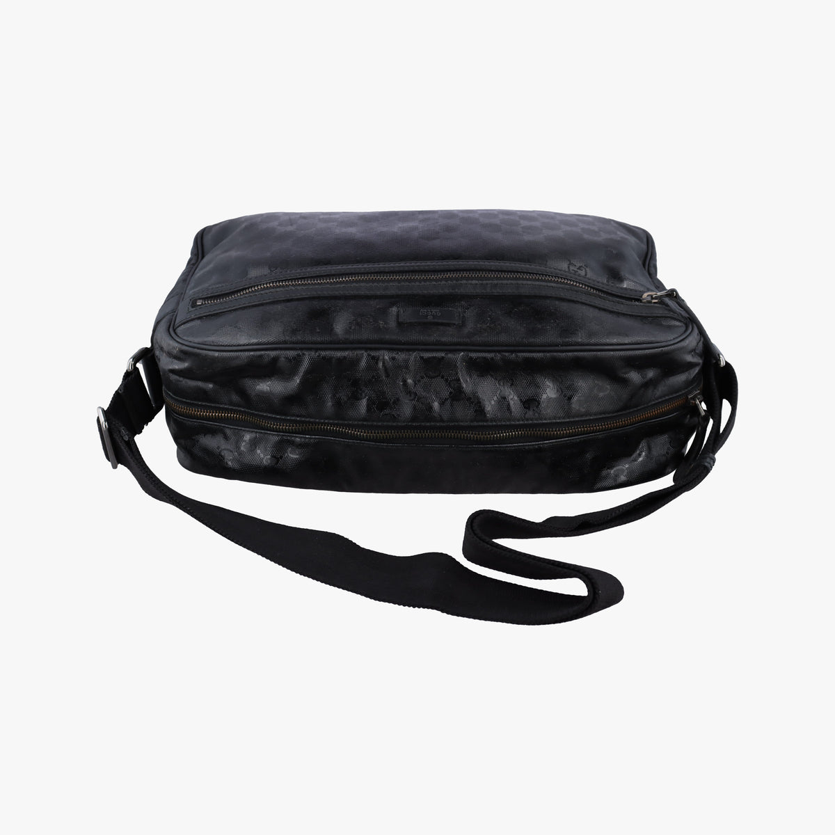 GG Imprime Messenger Black PVC coated canvas 211107 F6716936GGインプリメ メッセンジャー ブラック PVCコーティングキャンバス 211107 F6716936