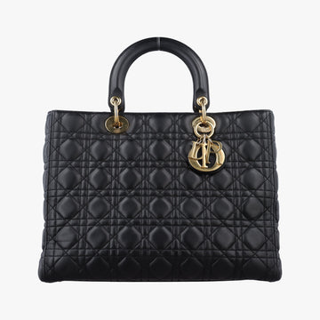Secondhand Christian Dior Lady Dior Black lambskin  handbag | stylenewstar