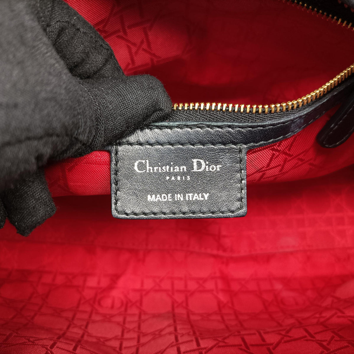Secondhand Christian Dior Lady Dior Black lambskin  handbag | stylenewstar