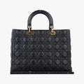 Secondhand Christian Dior Lady Dior Black lambskin  handbag | stylenewstar