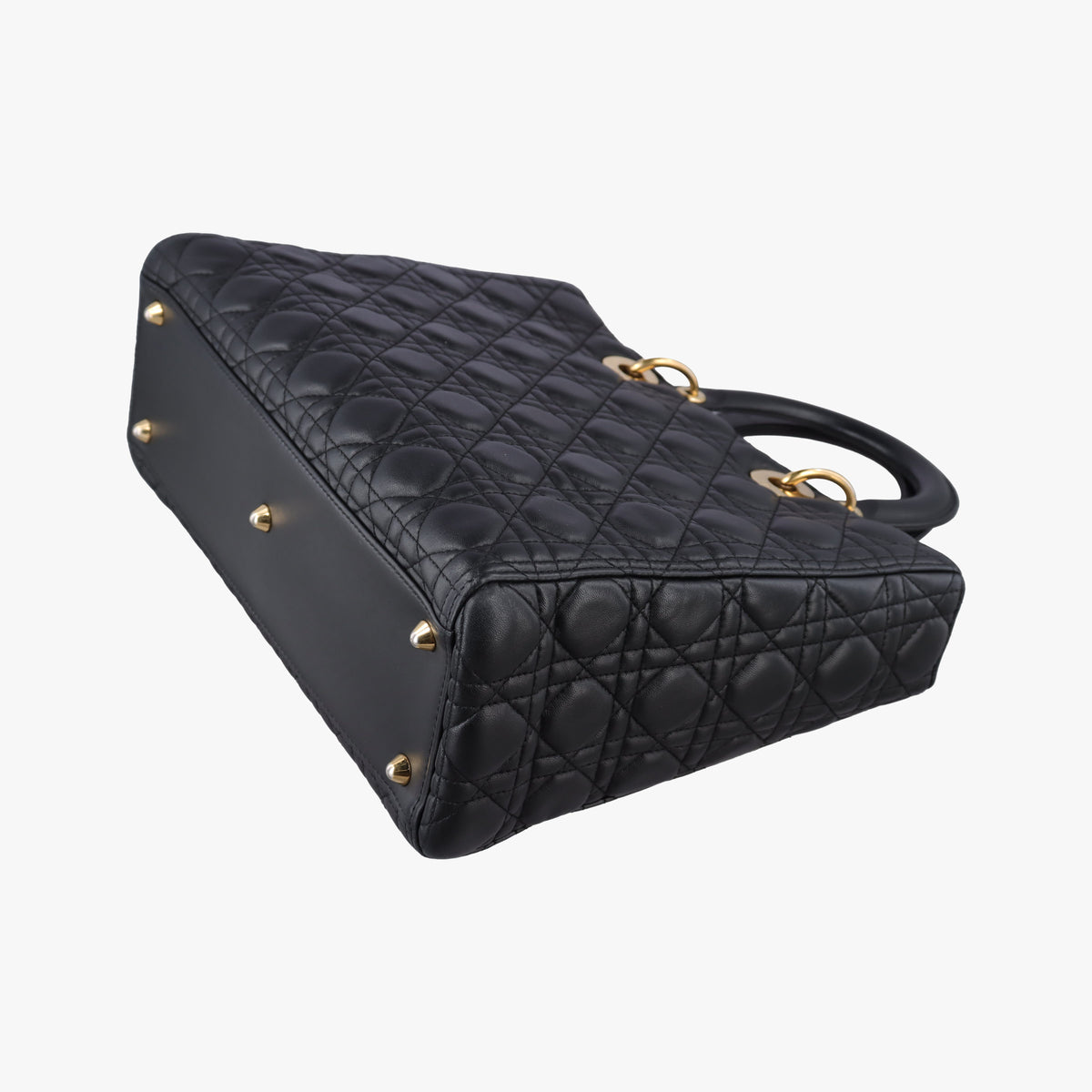 Secondhand Christian Dior Lady Dior Black lambskin  handbag | stylenewstar