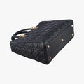 Secondhand Christian Dior Lady Dior Black lambskin  handbag | stylenewstar