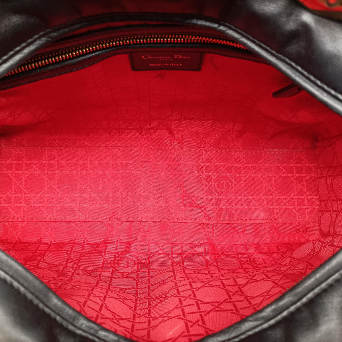 Secondhand Christian Dior Lady Dior Black lambskin  handbag | stylenewstar