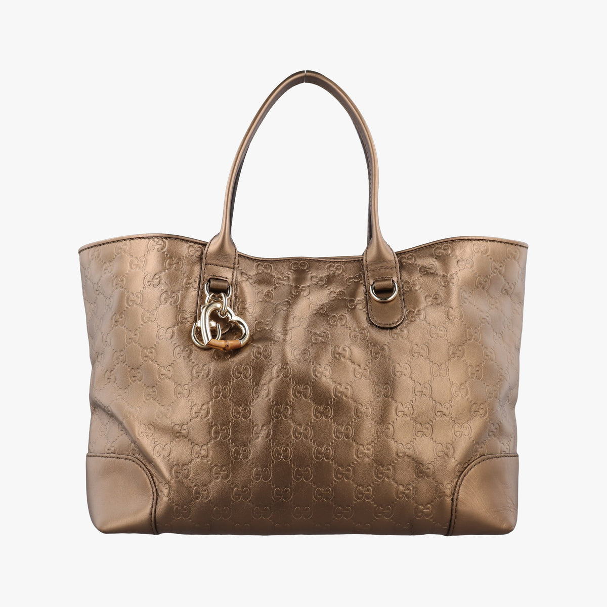 Heart Bit charm Brown leather 269956 G010234242ハートビット チャーム ブラウン レザー 269956 G010234242
