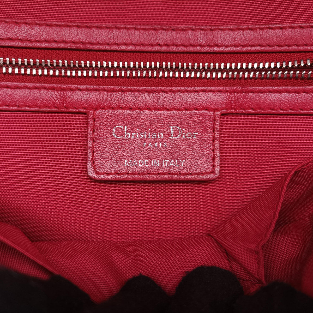 Secondhand Christian Dior Granville Red lambskin  shoulderbag | stylenewstar