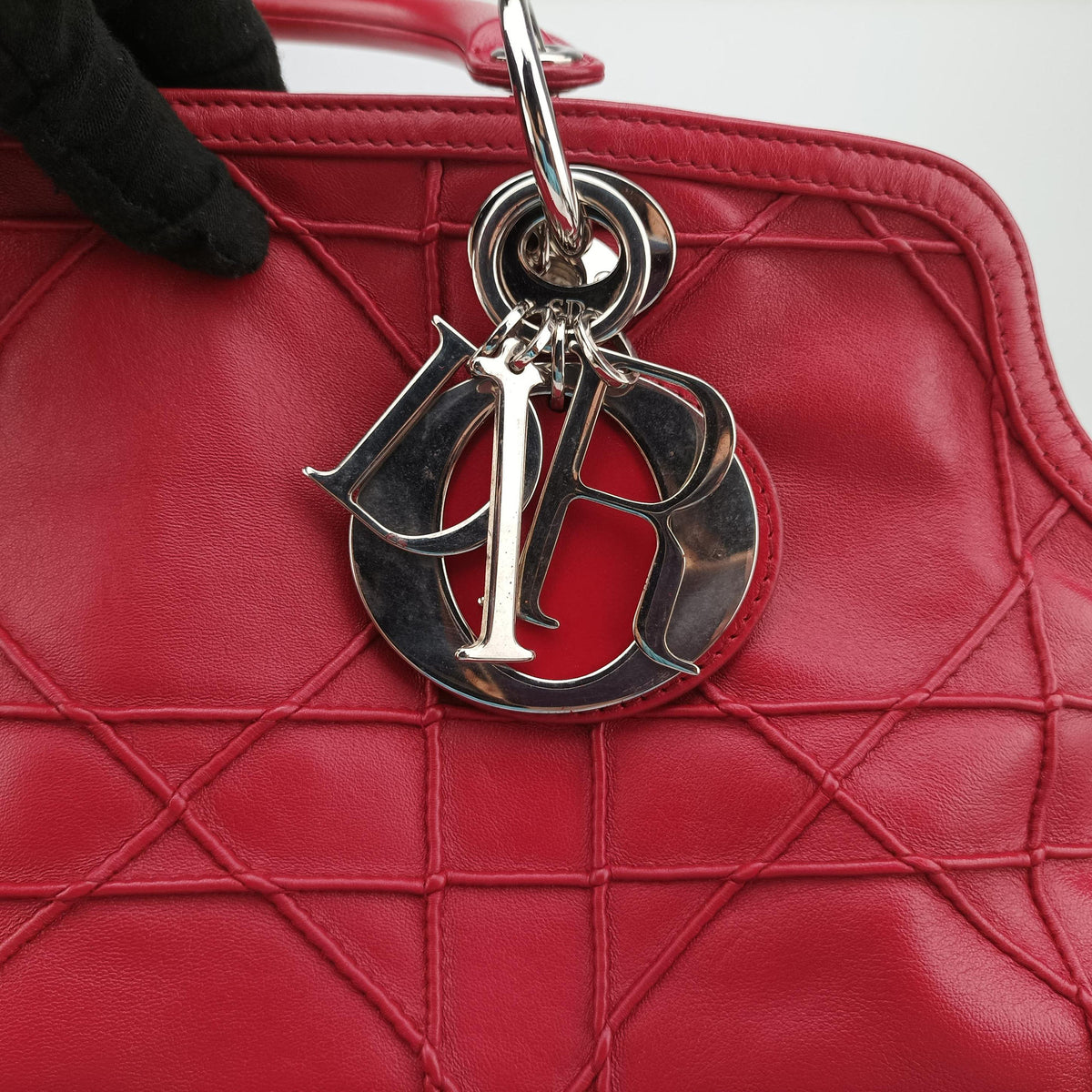 Secondhand Christian Dior Granville Red lambskin  shoulderbag | stylenewstar