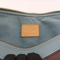 Pre-owned Louis Vuitton PALLAS brown×Blue Ciel Monogram Canvas×calf leather M41467 shoulderbag | stylenewstar
