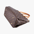 Pre-owned Louis Vuitton PALLAS brown×Blue Ciel Monogram Canvas×calf leather M41467 shoulderbag | stylenewstar