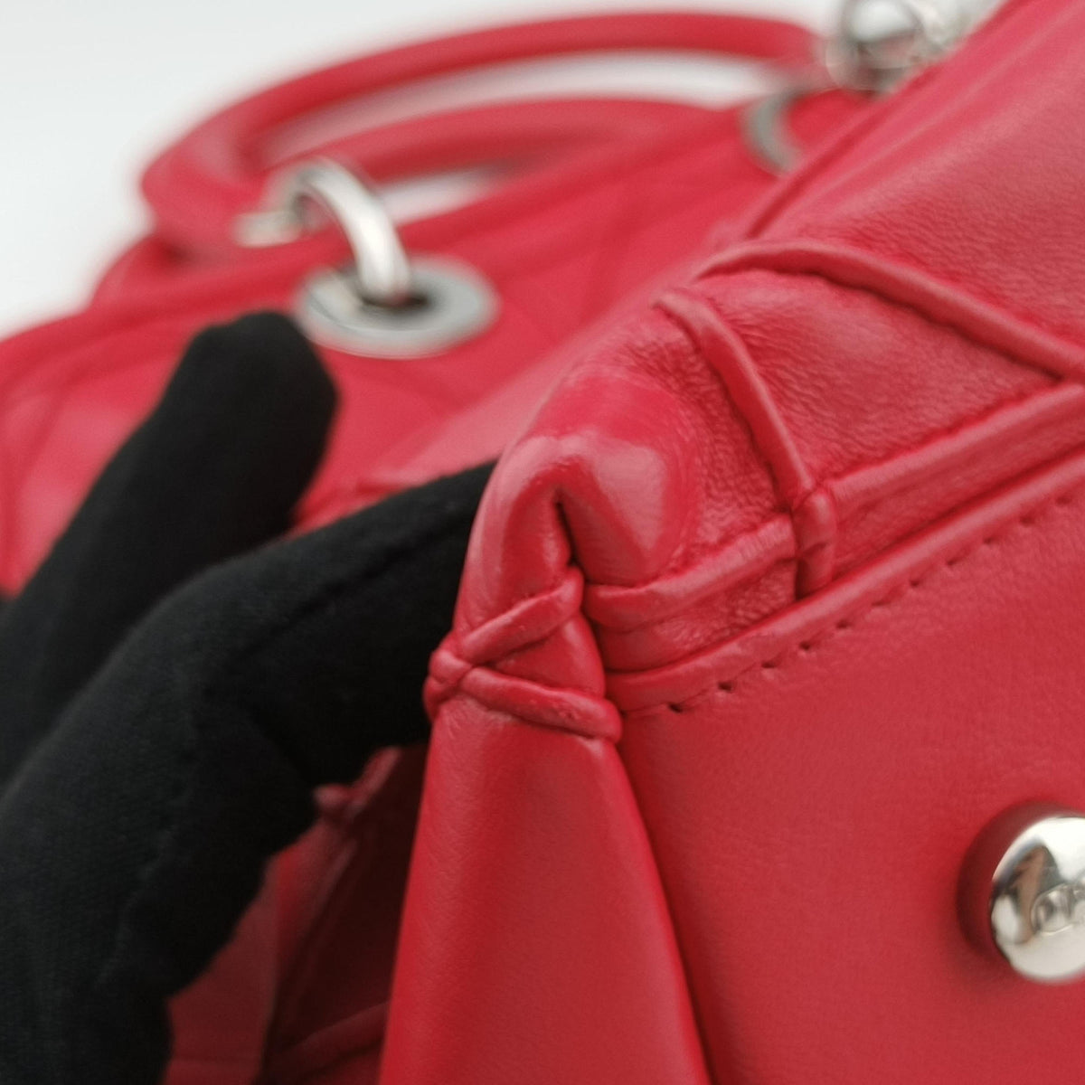Pre-owned Christian Dior Granville Pink lambskin  shoulderbag | stylenewstar