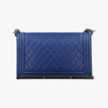 Pre-owned Chanel BOY CHANEL Blue leather A92193 shoulderbag | stylenewstar
