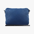 Pre-owned Bottega Veneta Intrecciato Blue lambskin  shoulderbag | stylenewstar