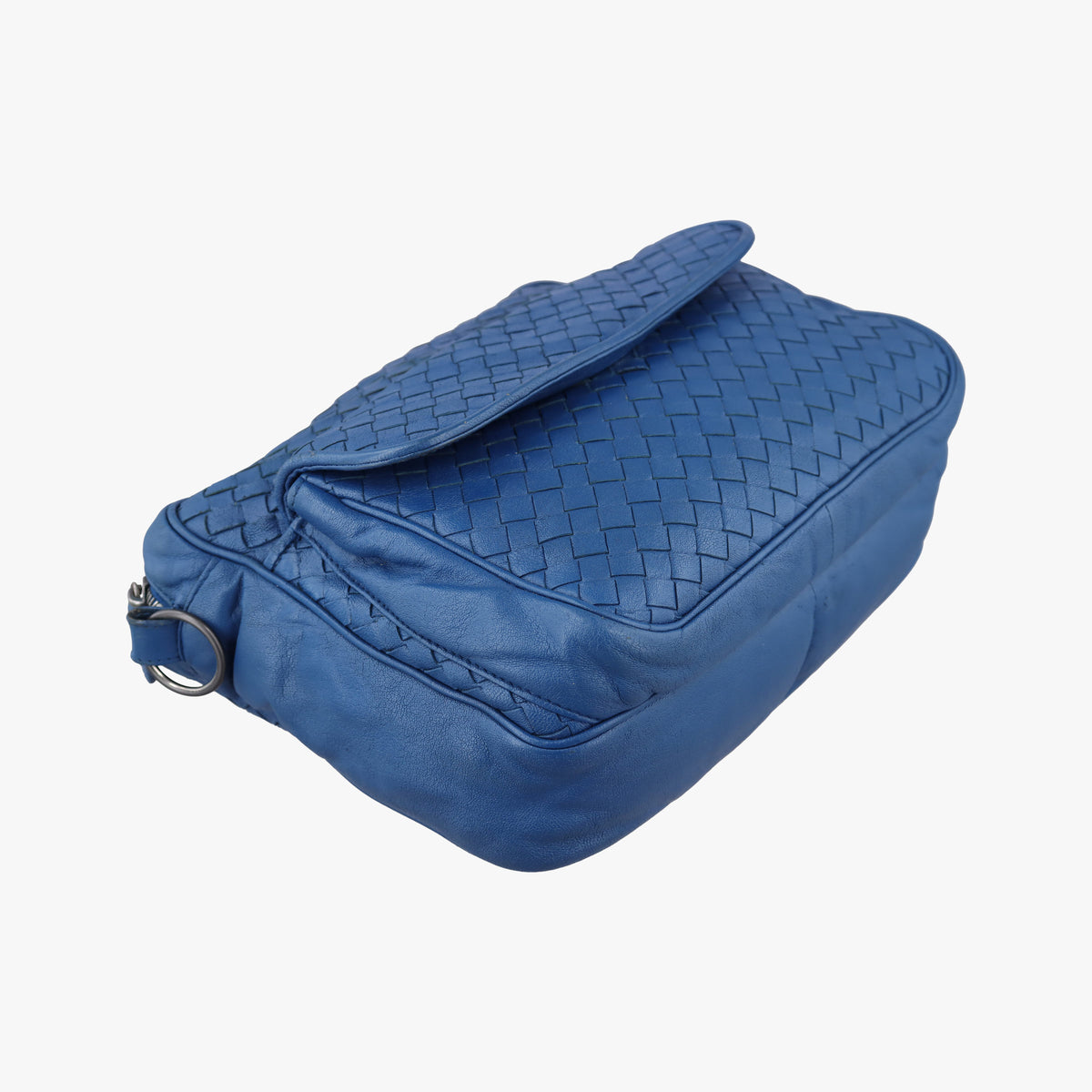 Pre-owned Bottega Veneta Intrecciato Blue lambskin  shoulderbag | stylenewstar