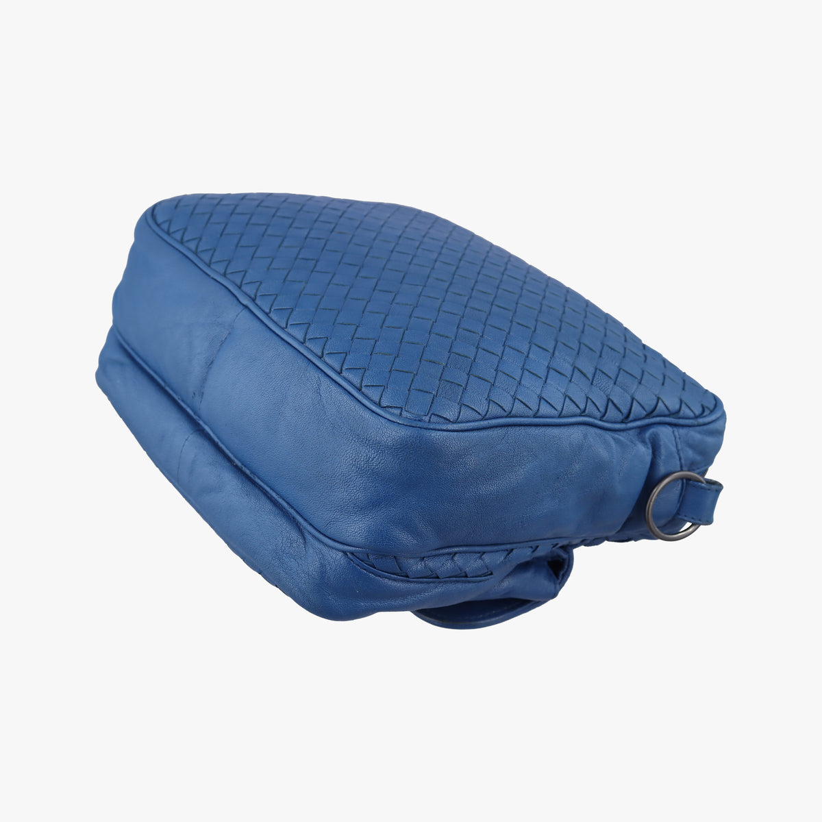 Pre-owned Bottega Veneta Intrecciato Blue lambskin  shoulderbag | stylenewstar