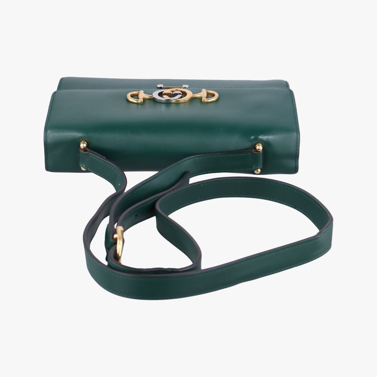 Pre-owned Gucci ZUMI Green Leather 576388 shoulderbag | stylenewstar