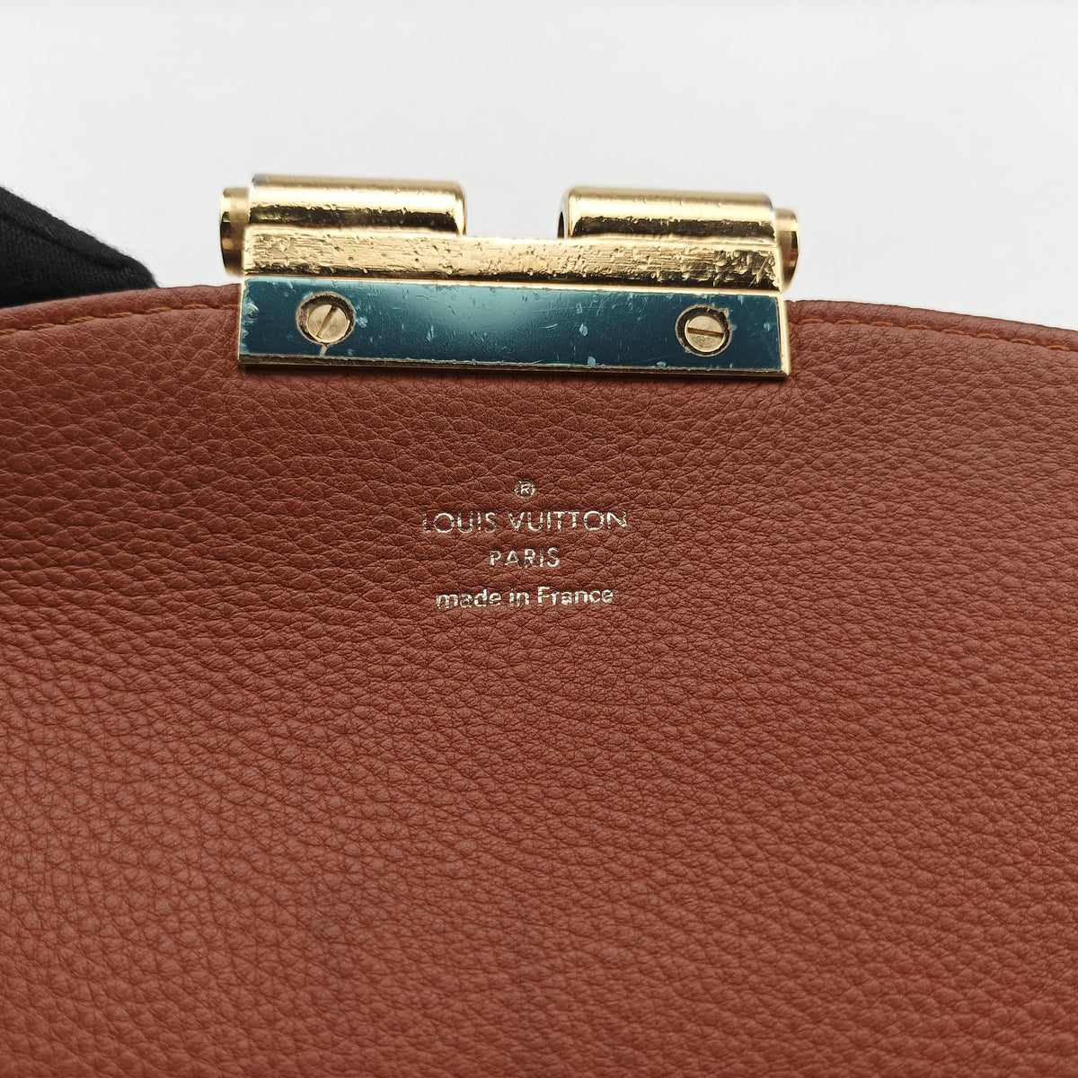 Pre-owned Louis Vuitton OLYMPE Brown×Avane Monogram Canvas×calf leather M40925 handbag | stylenewstar