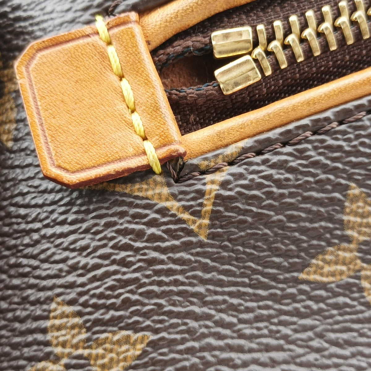 Pre-owned Louis Vuitton OLYMPE Brown×Avane Monogram Canvas×calf leather M40925 handbag | stylenewstar