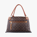 Pre-owned Louis Vuitton OLYMPE Brown×Avane Monogram Canvas×calf leather M40925 handbag | stylenewstar