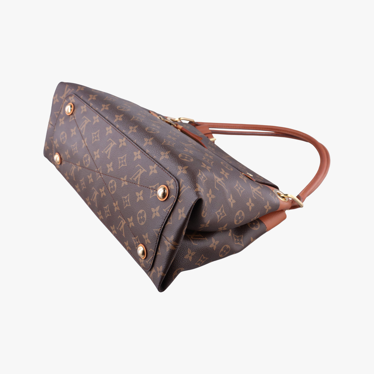 Pre-owned Louis Vuitton OLYMPE Brown×Avane Monogram Canvas×calf leather M40925 handbag | stylenewstar
