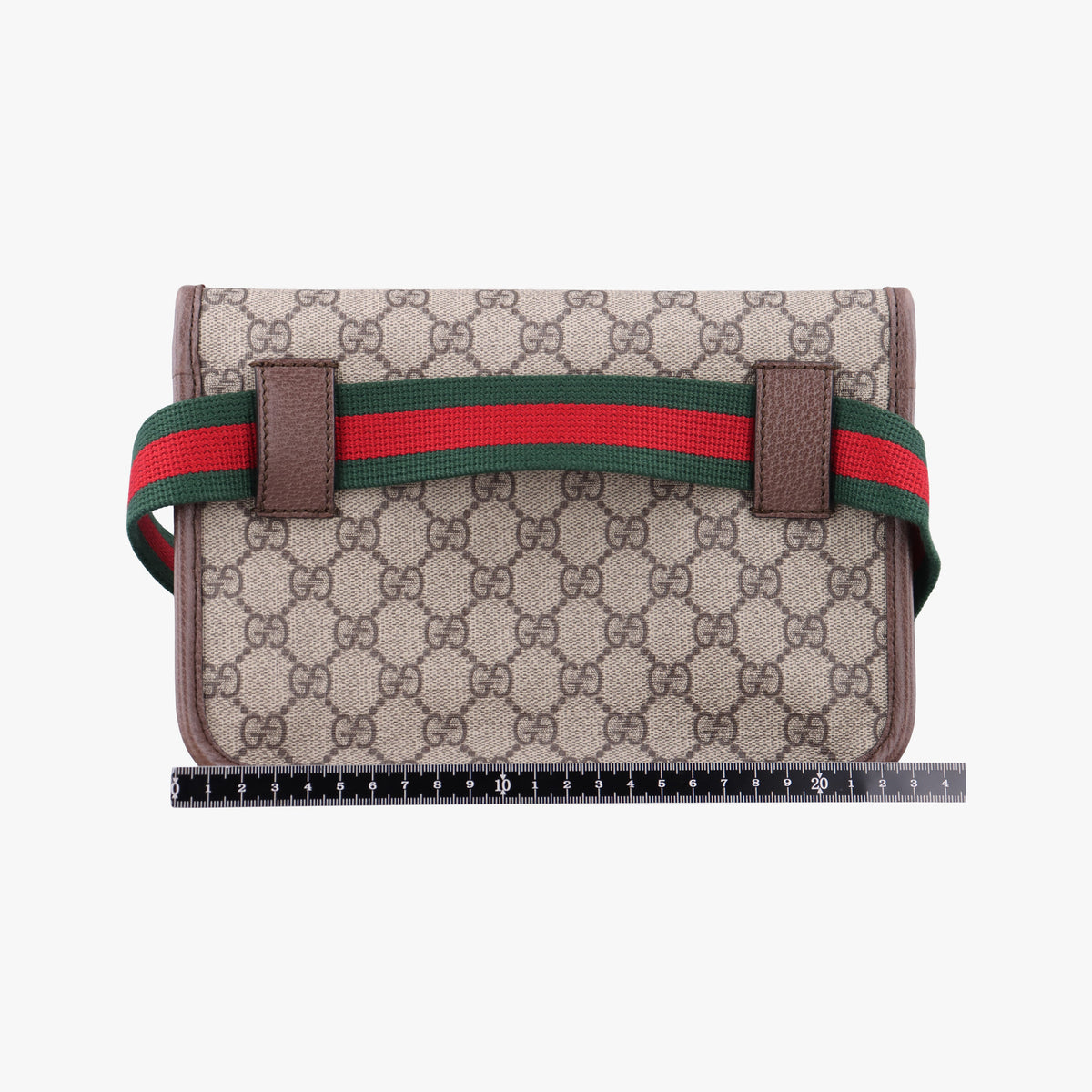 Pre-owned Gucci NEO VINTAGE GG Supreme beige x Brown PVC coated canvas×Leather 493930 bum bag/waist bag | stylenewstar
