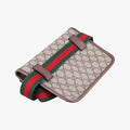 Pre-owned Gucci NEO VINTAGE GG Supreme beige x Brown PVC coated canvas×Leather 493930 bum bag/waist bag | stylenewstar
