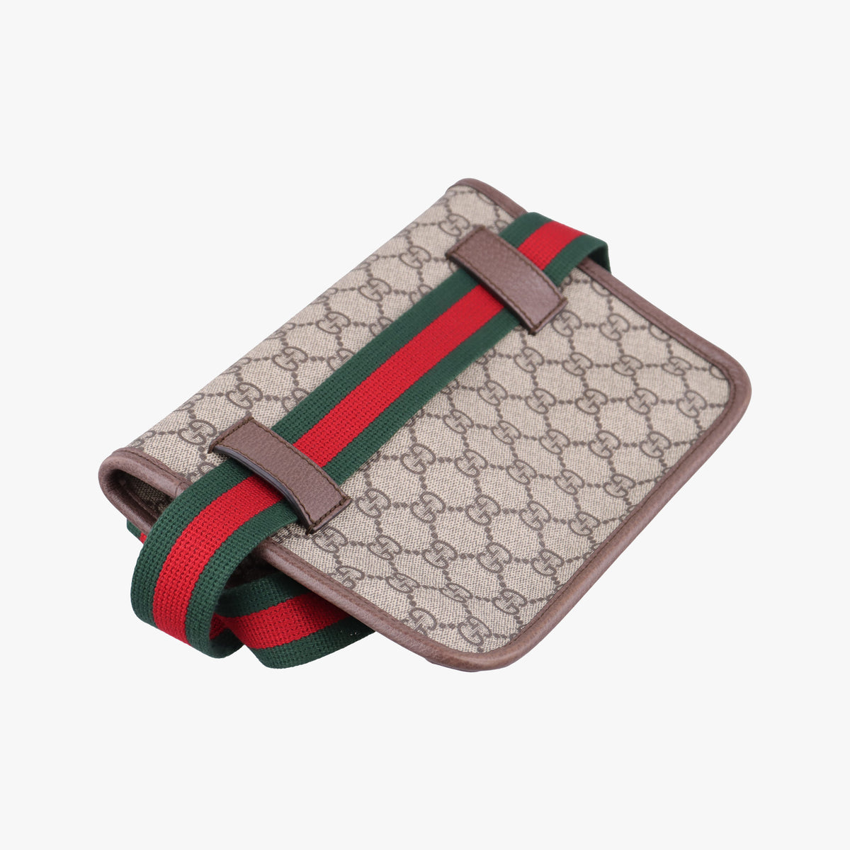 Pre-owned Gucci NEO VINTAGE GG Supreme beige x Brown PVC coated canvas×Leather 493930 bum bag/waist bag | stylenewstar