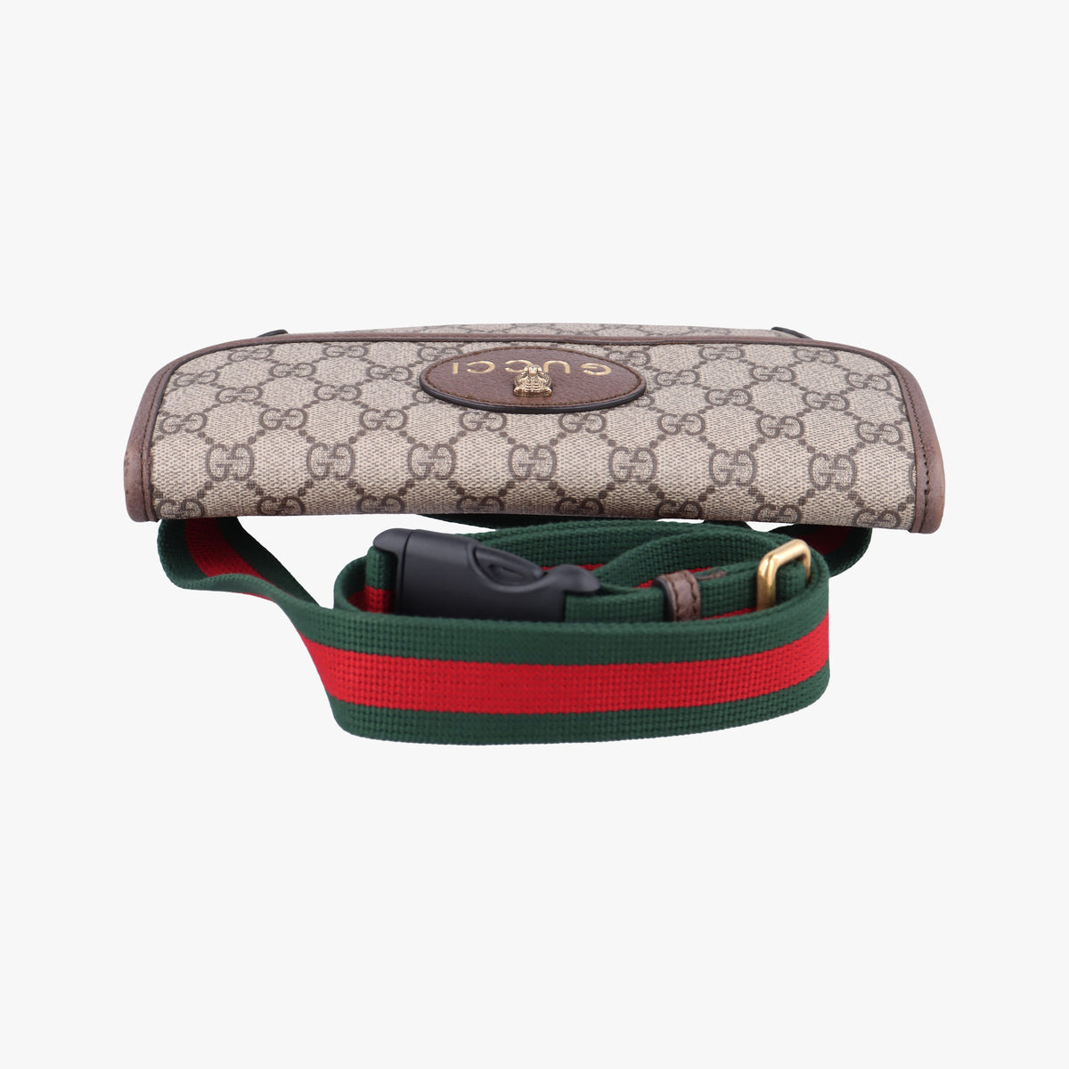 Pre-owned Gucci NEO VINTAGE GG Supreme beige x Brown PVC coated canvas×Leather 493930 bum bag/waist bag | stylenewstar