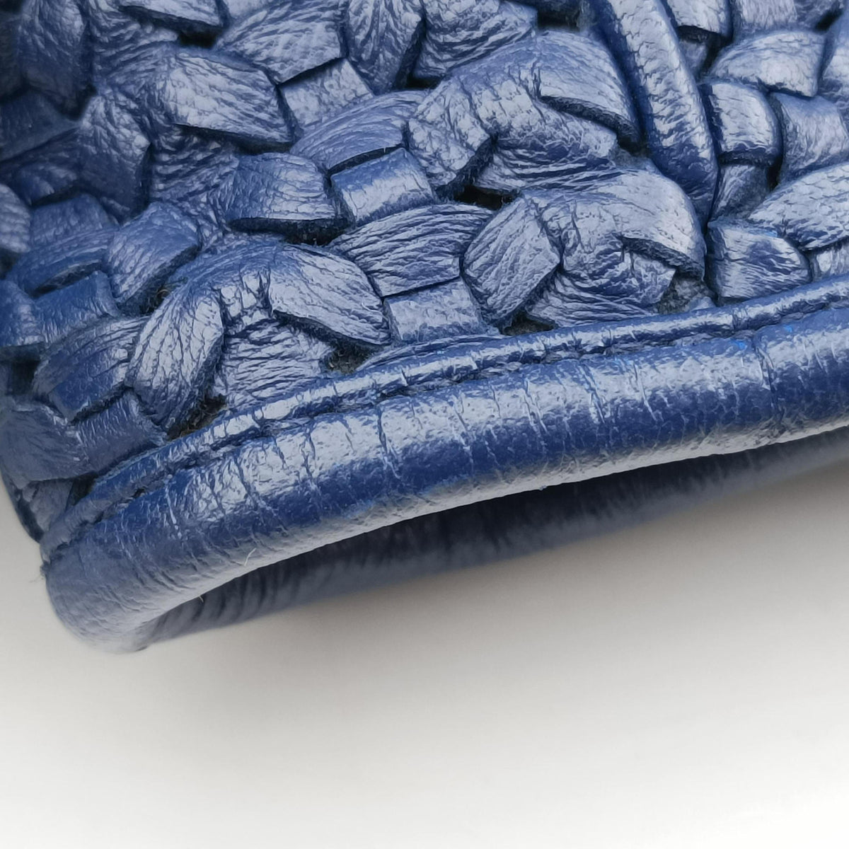 Pre-owned Christian Dior Soft Lady Dior Intrecciato Tote Navy lambskin  handbag | stylenewstar