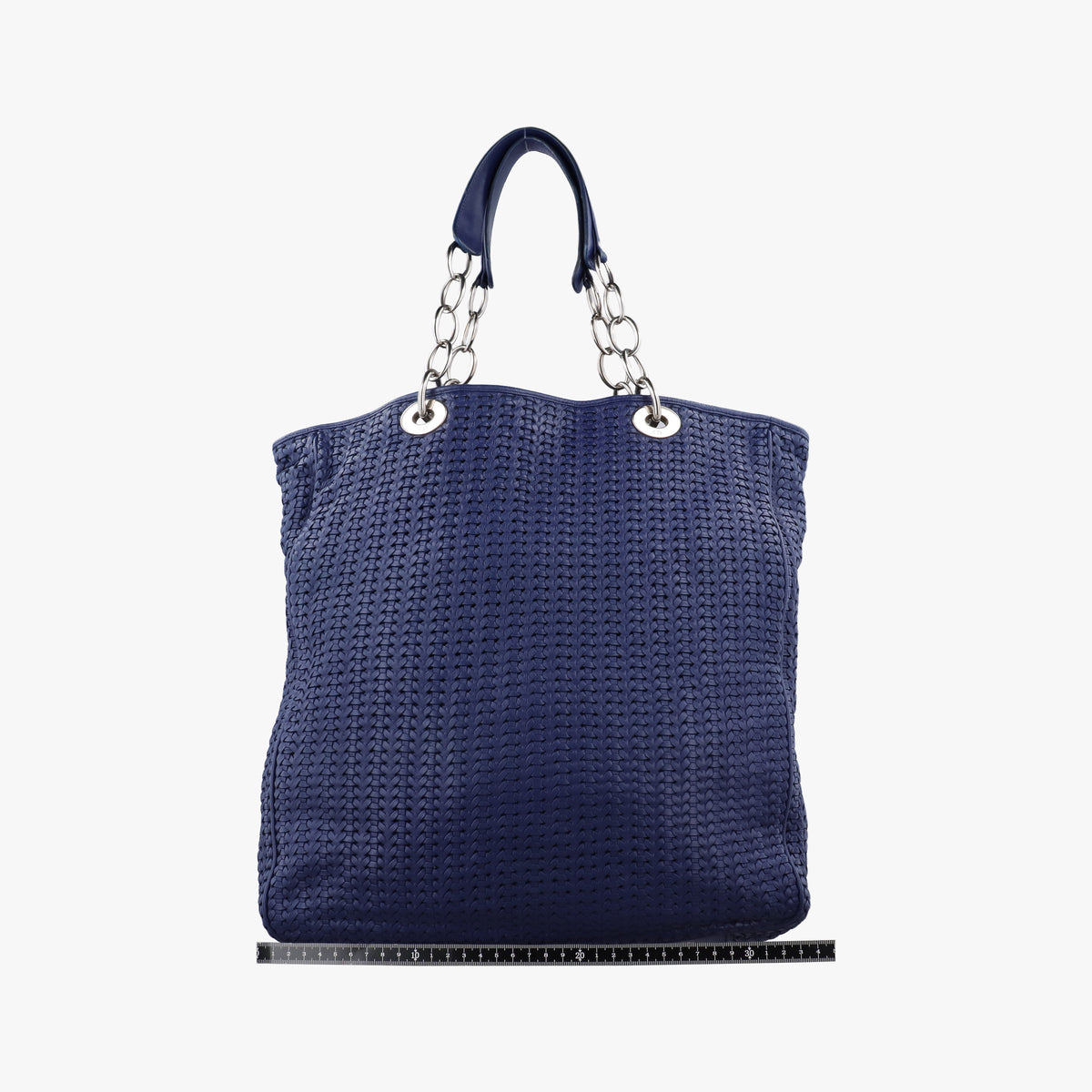 Pre-owned Christian Dior Soft Lady Dior Intrecciato Tote Navy lambskin  handbag | stylenewstar
