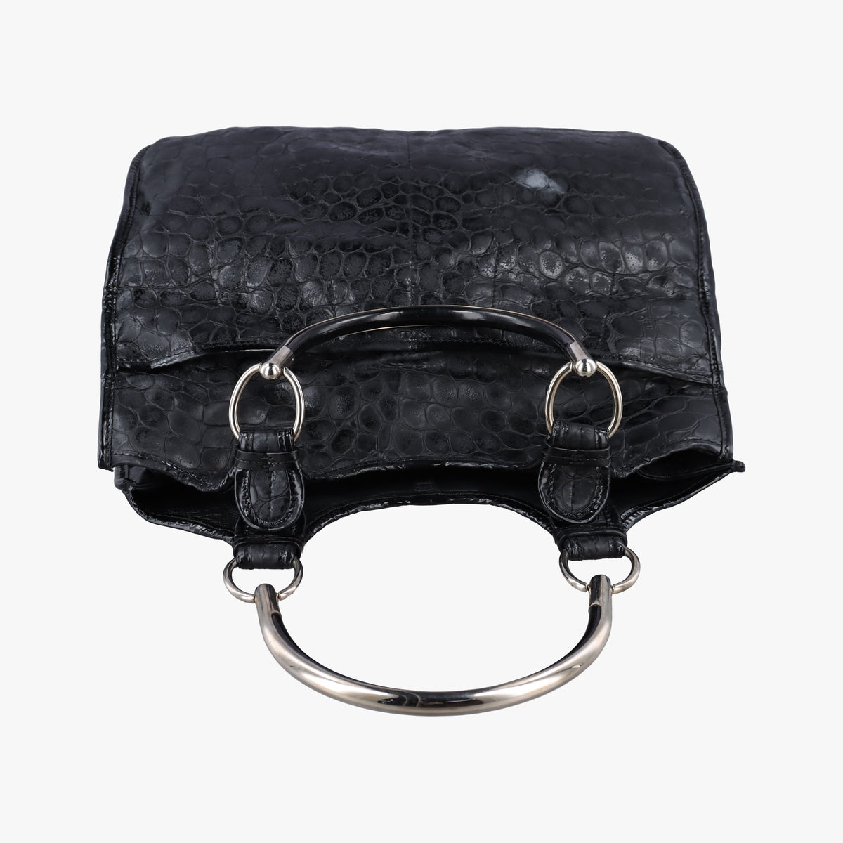 Pre-owned Christian Dior 61 Hobo Black Leather×Patent  handbag | stylenewstar