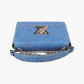 Pre-owned Louis Vuitton Twist MM Denim blue Epi M50271 shoulderbag | stylenewstar